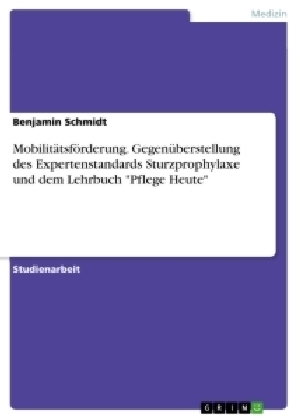 MobilitÃ¤tsfÃ¶rderung. GegenÃ¼berstellung des Expertenstandards Sturzprophylaxe und dem Lehrbuch "Pflege Heute" - Benjamin Schmidt