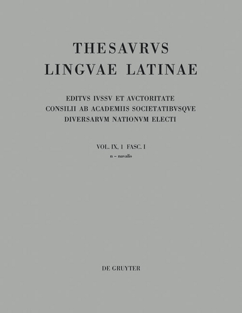 Thesaurus linguae Latinae. . / n - navalis - 