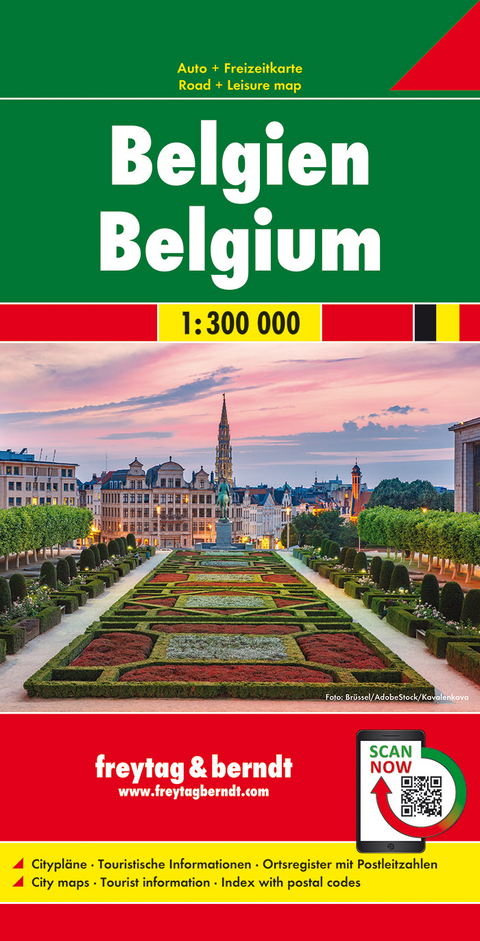 Belgien, Autokarte 1:300.000 - 