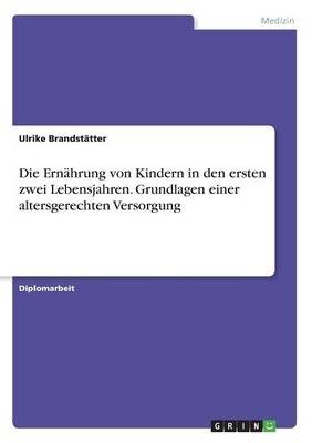 Die ErnÃ¤hrung von Kindern in den ersten zwei Lebensjahren. Grundlagen einer altersgerechten Versorgung - Ulrike BrandstÃ¤tter