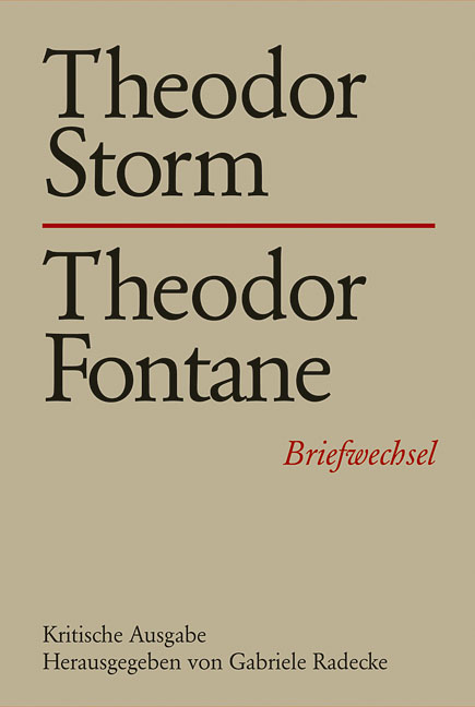 Theodor Storm – Theodor Fontane - 