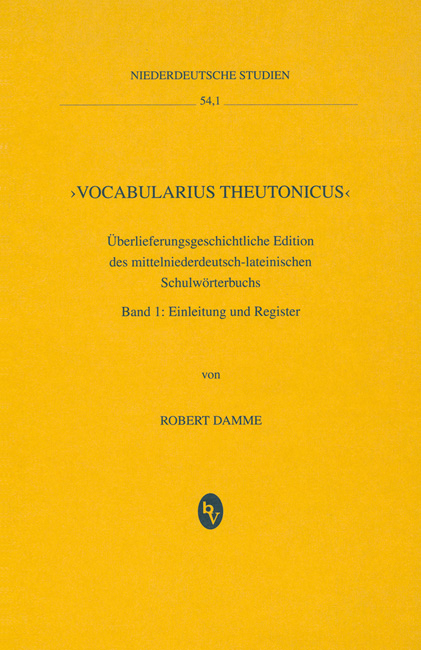 Vocabularius Theutonicus - Robert Damme