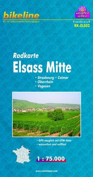 Radkarte Elsass Mitte