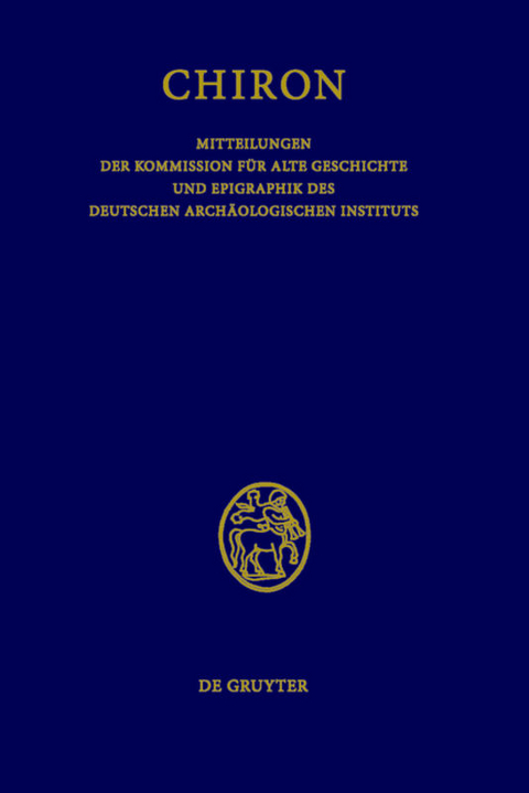Chiron. Mitteilungen der Kommission für Alte Geschichte und Epigraphik des Deutschen Archäologischen Instituts / 2008