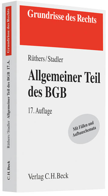 Allgemeiner Teil des BGB - Bernd Rüthers, Astrid Stadler