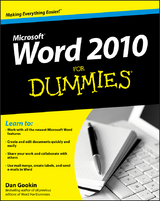 Word 2010 For Dummies -  Dan Gookin