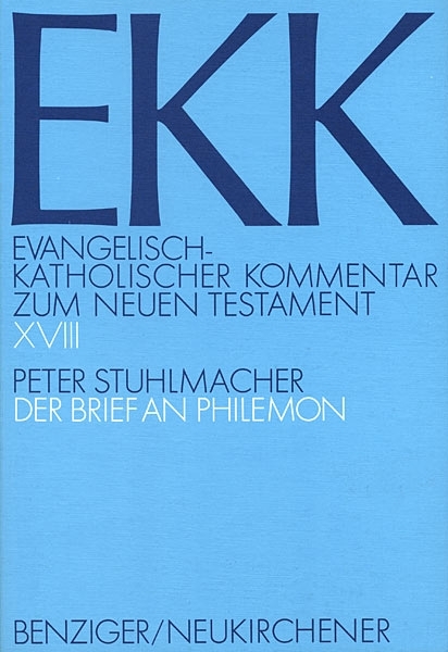 Der Brief an Philemon - Peter Stuhlmacher