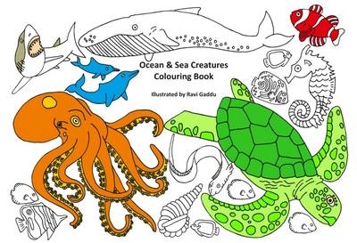 Ocean and Sea Creatures Colouring Book - Ravi Gaddu