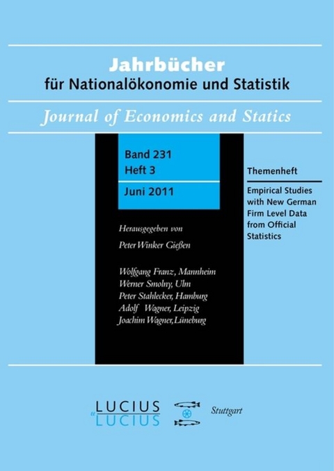 Empirical Studies with New German Firm Level Data from Official Statistics - 