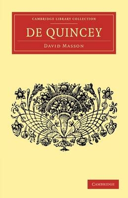 De Quincey - David Masson