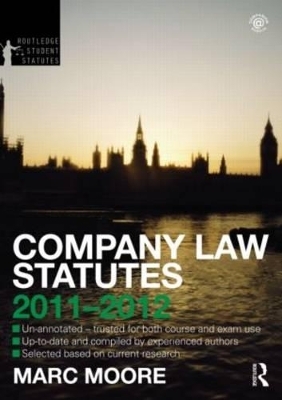 Company Law Statutes 2011-2012 - Marc Moore
