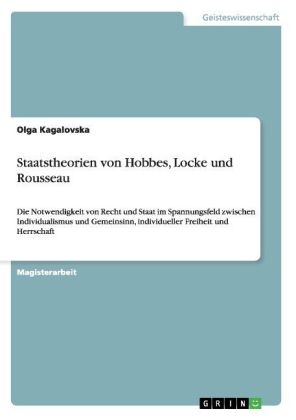 Staatstheorien von Hobbes, Locke und Rousseau - Olga Kagalovska