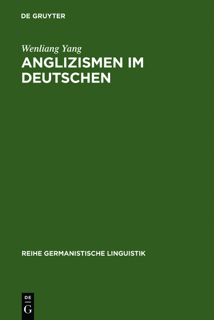 Anglizismen im Deutschen - Wenliang Yang