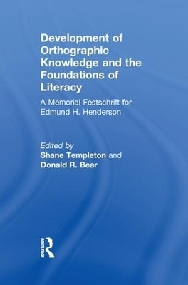 Development of Orthographic Knowledge and the Foundations of Literacy - 