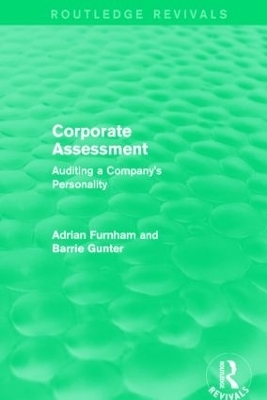 Corporate Assessment (Routledge Revivals) - Adrian Furnham, Barrie Gunter