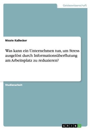 Was kann ein Unternehmen tun, um Stress ausgelÃ¶st durch InformationsÃ¼berflutung am Arbeitsplatz zu reduzieren? - Nicole Kassecker