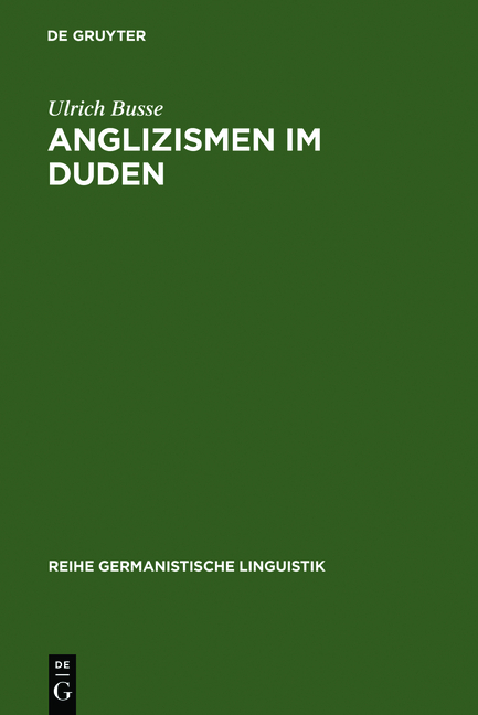 Anglizismen im Duden - Ulrich Busse