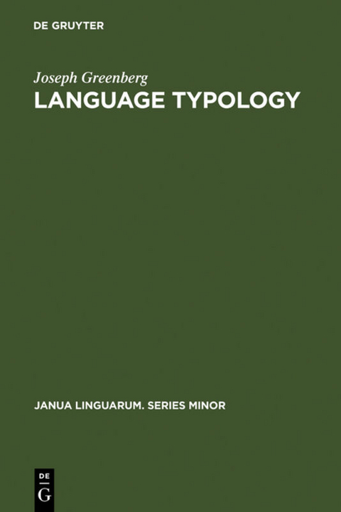 Language Typology - Joseph Greenberg