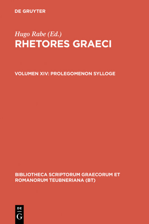 Rhetores Graeci / Prolegomenon Sylloge - 