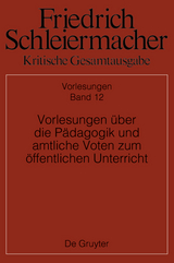 Vorlesungen über die Pädagogik und amtliche Voten zum öffentlichen Unterricht - 