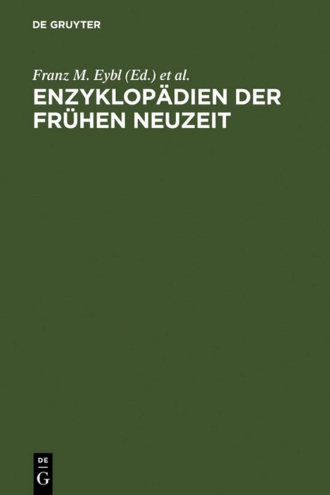 Enzyklopädien der Frühen Neuzeit - 