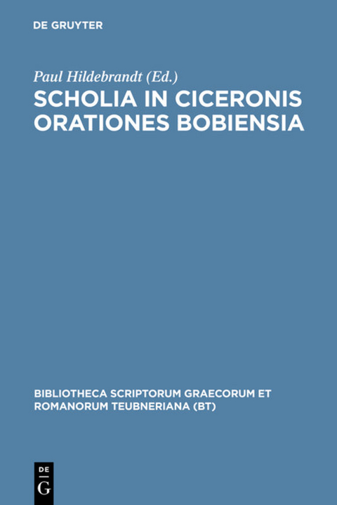Scholia in Ciceronis orationes Bobiensia - 