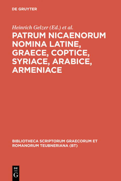 Patrum Nicaenorum nomina Latine, Graece, Coptice, Syriace, Arabice, Armeniace - 