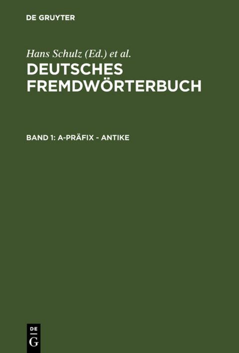 Deutsches Fremdwörterbuch / a-Präfix - Antike - 