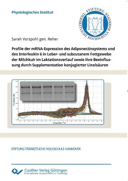 Profile der mRNA-Expression des Adiponectinsystems und des Interleukin 6 in Leber- und subcutanem Fettgewebe der Milchkuh im Laktationsverlauf sowie ihre Beeinflussung durch Supplementation konjugierter Linolsäuren - Sarah Vorspohl