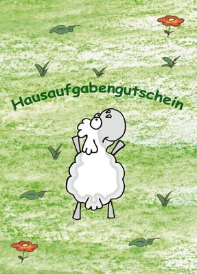 Hausaufgabengutscheine zum Nachbestellen - "Edgar, das Schaf" (30 Stck.)