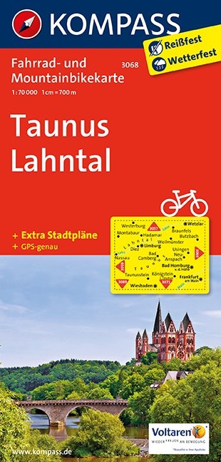 KOMPASS Fahrradkarte Taunus - Lahntal - 