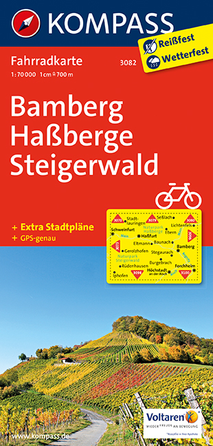 KOMPASS Fahrradkarte Bamberg - Haßberge - Steigerwald - 