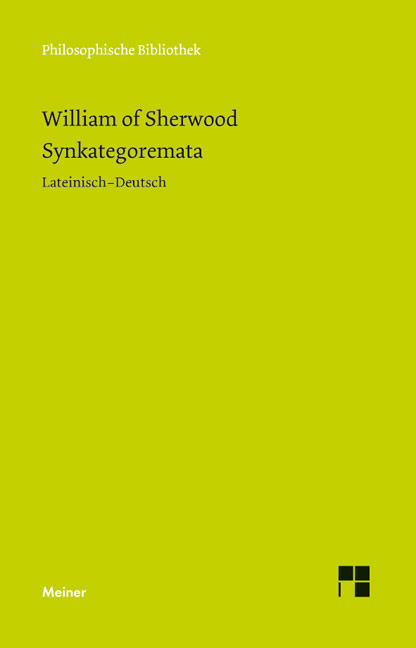 Syncategoremata -  William of Sherwood