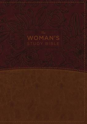 NKJV, The Woman's Study Bible, Leathersoft, Brown/Burgundy, Red Letter, Full-Color Edition