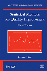 Statistical Methods for Quality Improvement -  Thomas P. Ryan