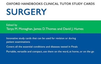 Oxford Handbooks Clinical Tutor Study Cards: Surgery - 