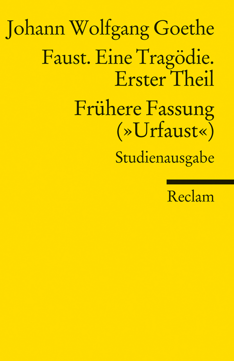 Faust. Eine Tragödie. Erster Teil - Frühere Fassung (»Urfaust«) - Paralipomena - Johann Wolfgang Goethe