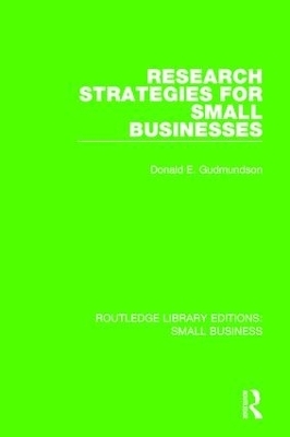 Research Strategies for Small Businesses - Don E. Gudmundson