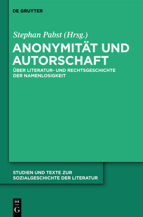 Anonymität und Autorschaft - 