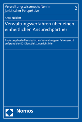 Verwaltungsverfahren über einen einheitlichen Ansprechpartner - Anne Neidert