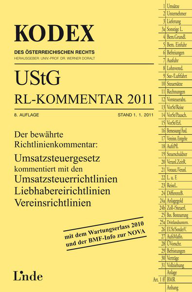 KODEX UStG-Richtlinien-Kommentar 2011 - Robert Pernegger