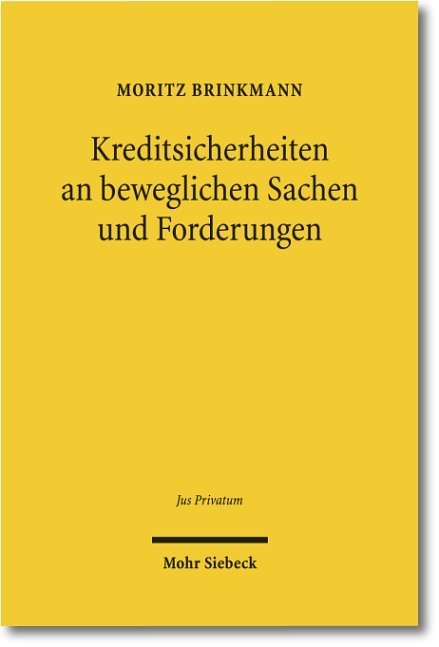 Kreditsicherheiten an beweglichen Sachen und Forderungen - Moritz Brinkmann