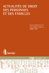 Actualités de droit des personnes et des familles - 