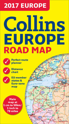 2017 Collins Map of Europe -  Collins Maps