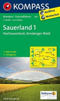 KOMPASS Wanderkarte Sauerland 1 - Hochsauerland - Arnsberger Wald - 