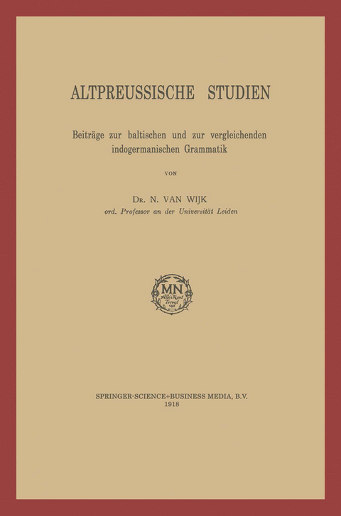 Altpreussische Studien - N. van Wijk