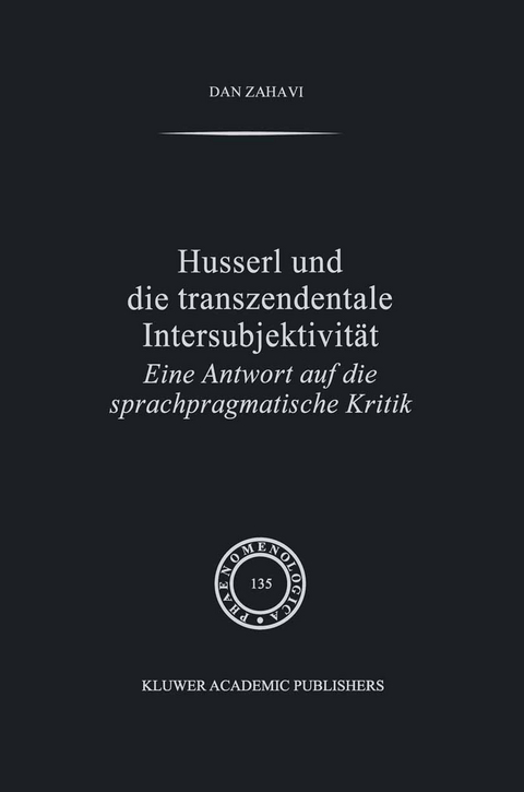 Husserl und Die Transzendentale Intersubjektivität - D. Zahavi