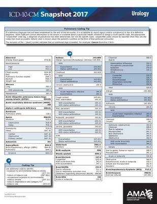 ICD-10-CM Snapshot 2017: Urology -  American Medical Association