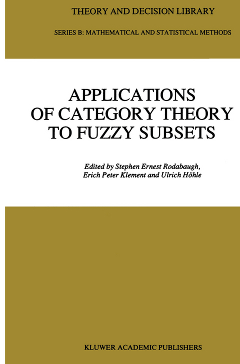 Applications of Category Theory to Fuzzy Subsets - 