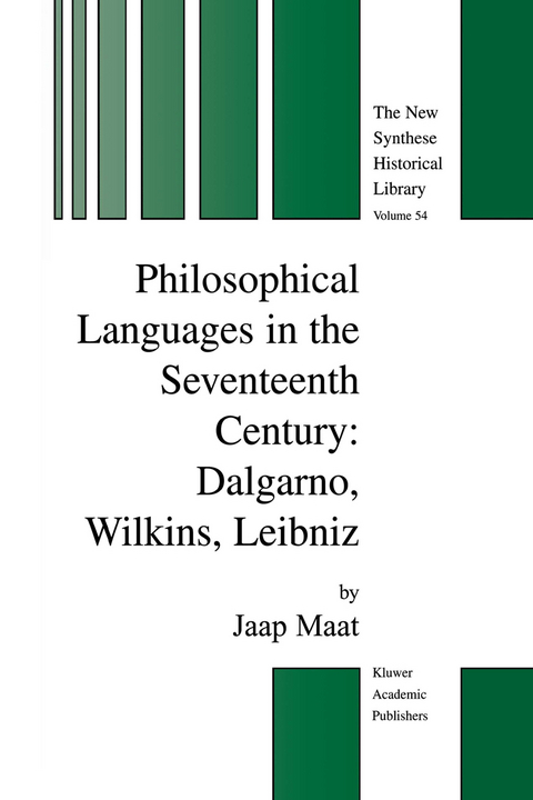 Philosophical Languages in the Seventeenth Century - Jaap Maat